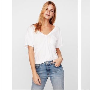 NWT Express white high low tee